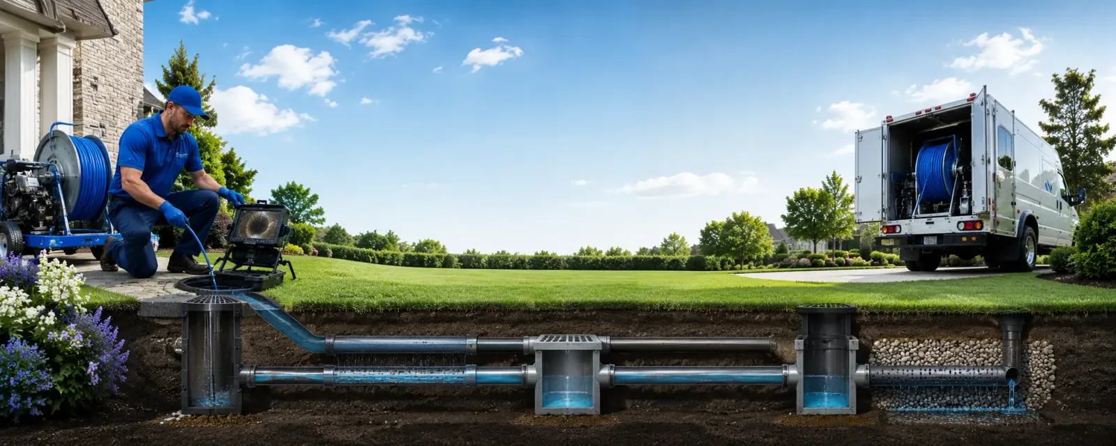 Outdoor drain cleaning information for Sciota, IL